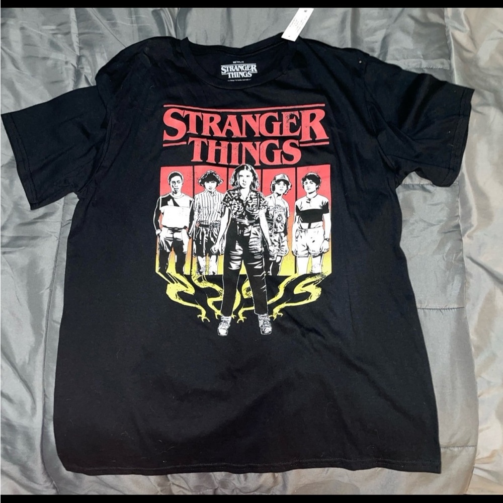 Netflix Stranger Things Black and Red Short Sleeve Tee